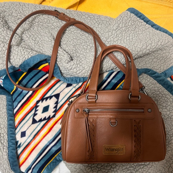 Wrangler Tan Leather Satchel